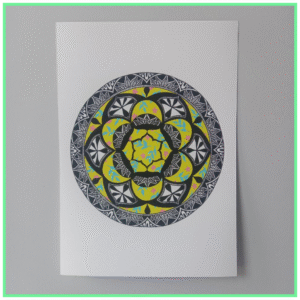 Colourful mandala print