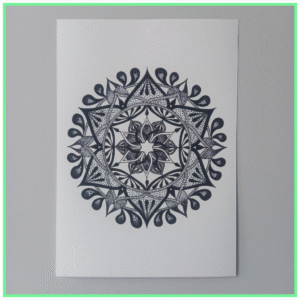 Mandala print B&W